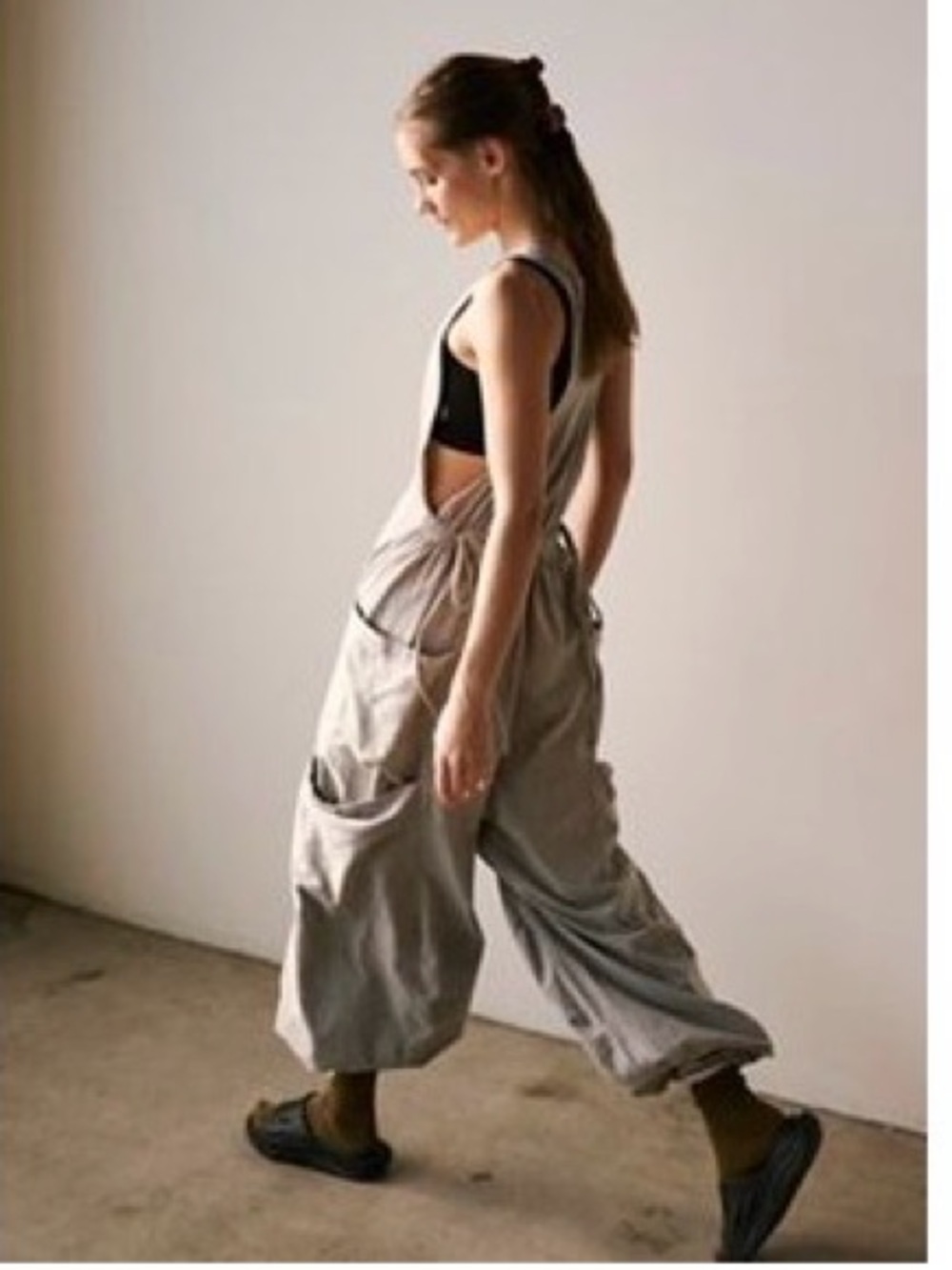 Free People Movement Gray Jogger Jumpsuit M/L